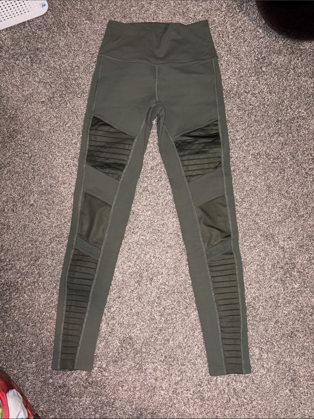 ALO High-Waist Olive Green Women’s Moto Jeggings